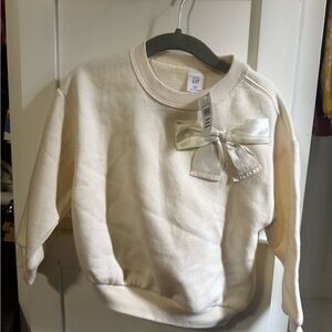 GAP Cream Sweatshirt Classic Crew Neck Soft Cotton Blend